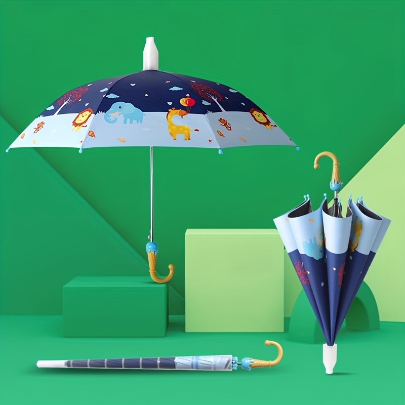 Parapluie Rayé Automatique Pour Enfants KAV – Tissu Taslon 170T Durable – Ouverture Facile Et Design Vibrant Pour Garçons Et Filles