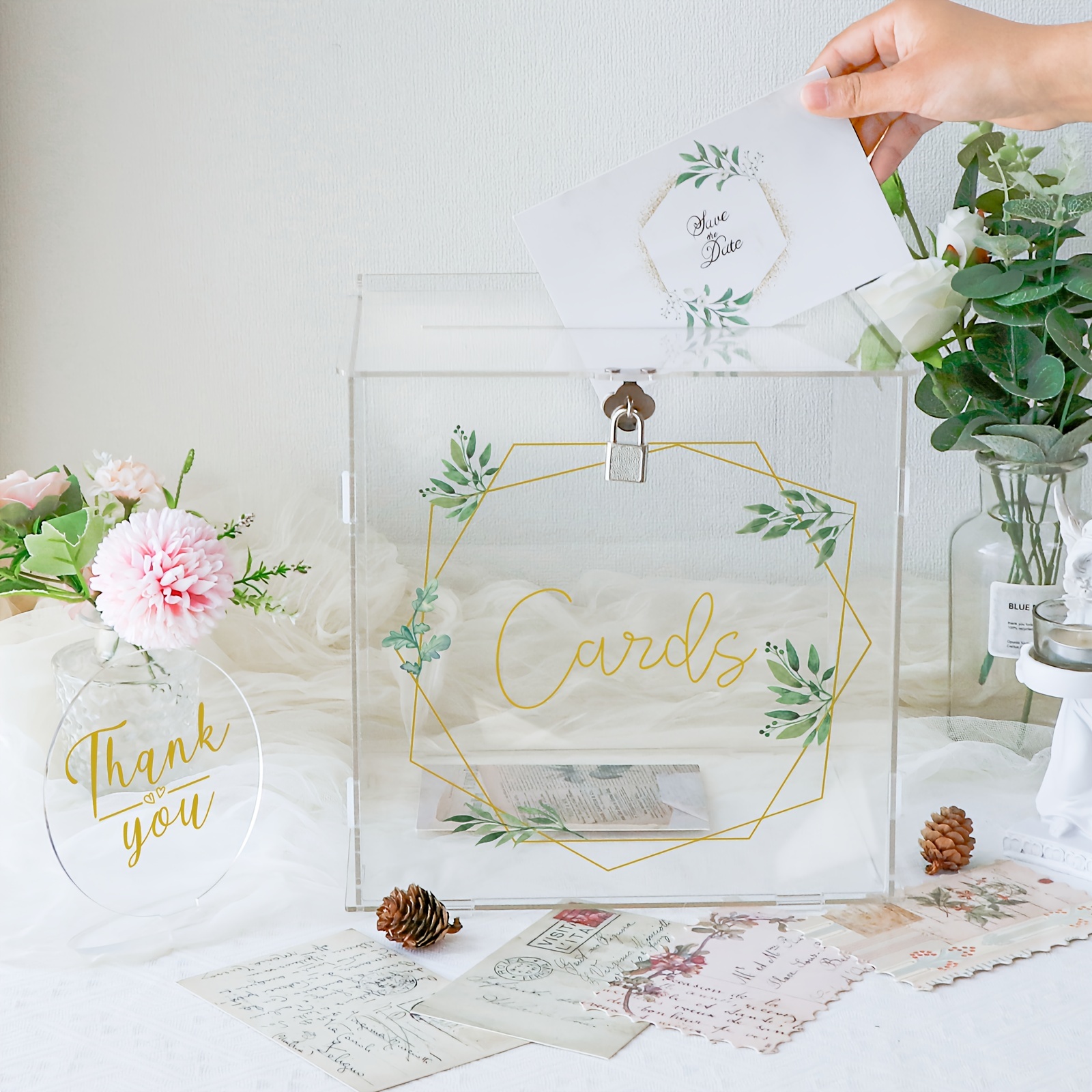 Acrylic Wedding Card Box For Wedding Reception Clear Gift - Temu