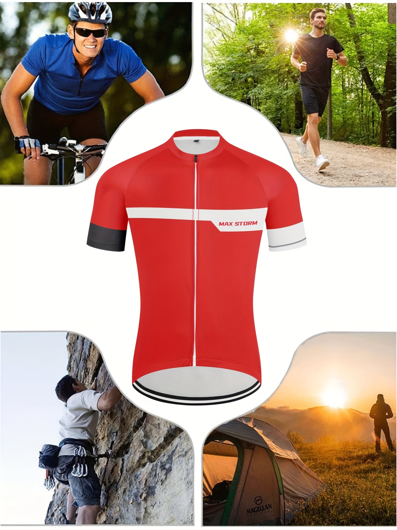 Chaqueta De Ciclismo Con Bloques De Color Para Hombre Con - Temu Mexico