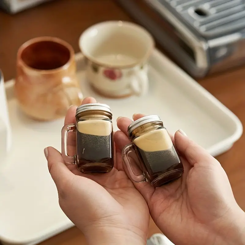 Mini Jam Honey Storage Jar Portable Spill Proof Coffee Milk - Temu