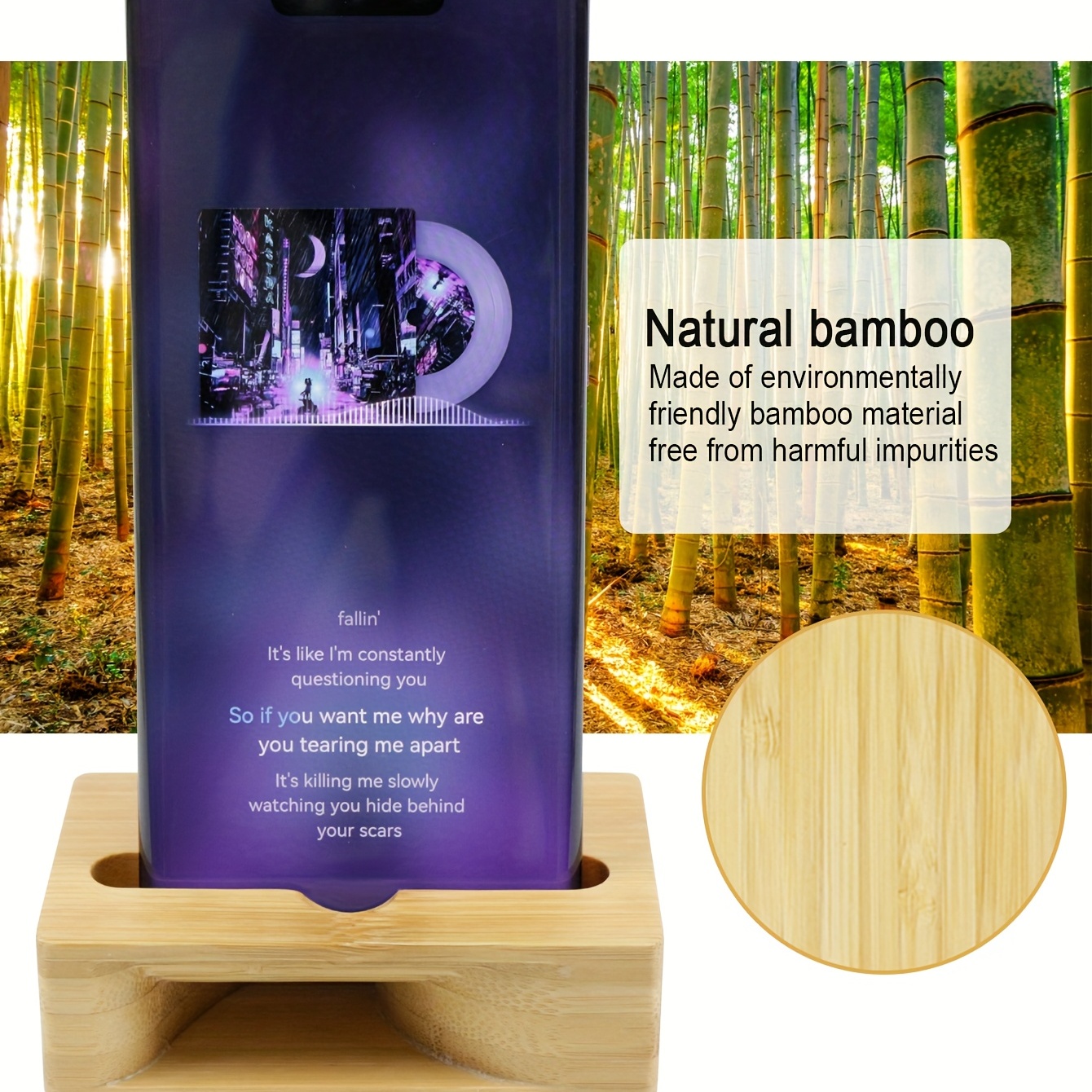 Creative Multifunctional Bamboo Wood Speaker Base Bamboo - Temu