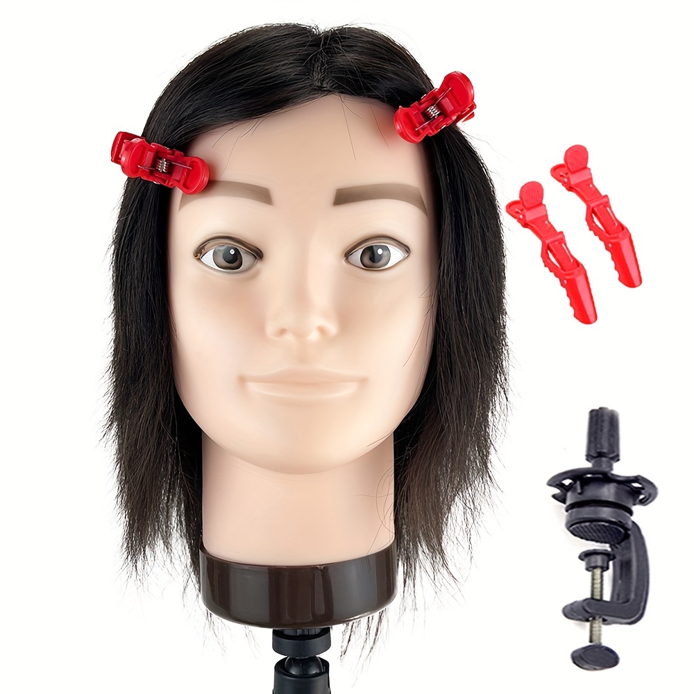 100% Real Hair Mannequin Head With Human Hair Cosmetology - Temu