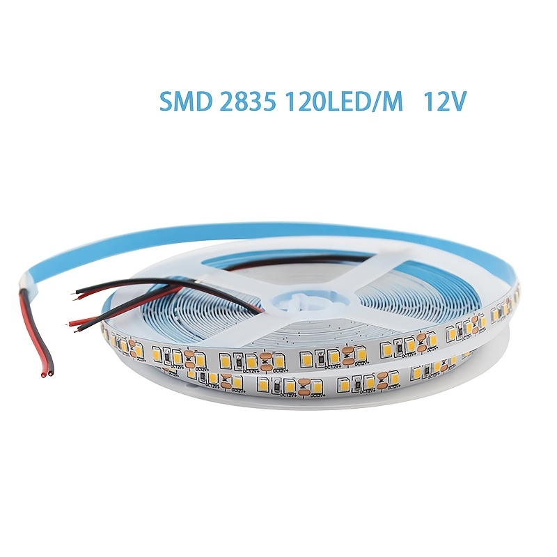 Tira LED SMD2835, 12V 12W/m Blanco calido 1200 lm/m 120 LEDs/m, 5m