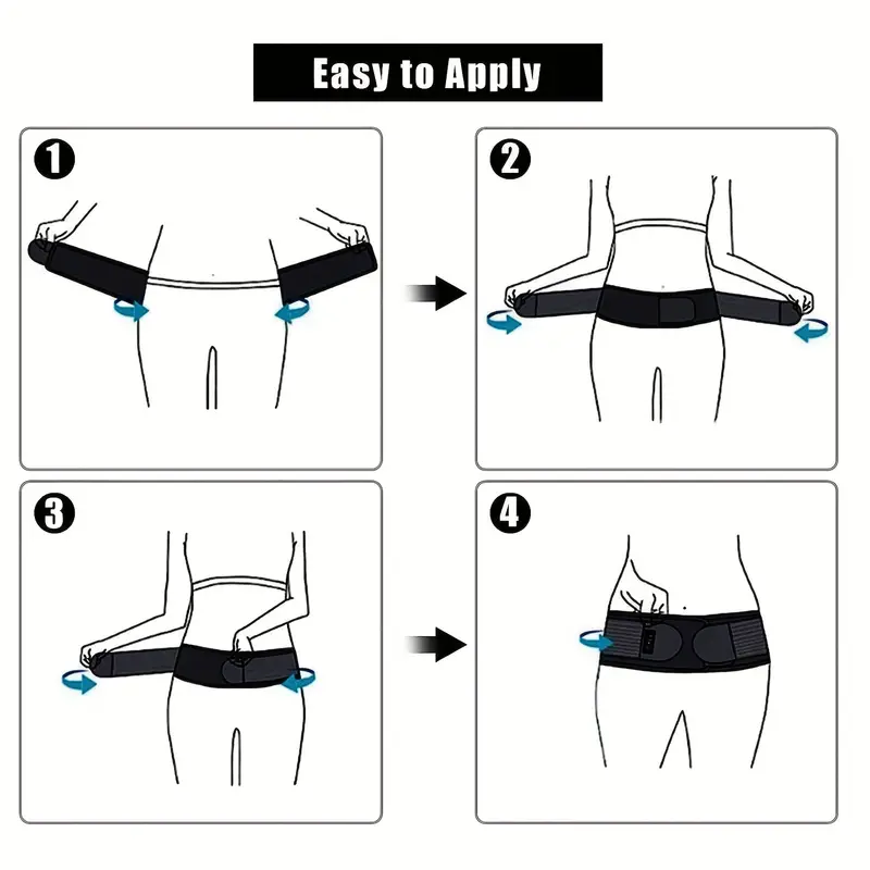 Adjustable Lower Back Support Brace Belt Men Women Relieve - Temu