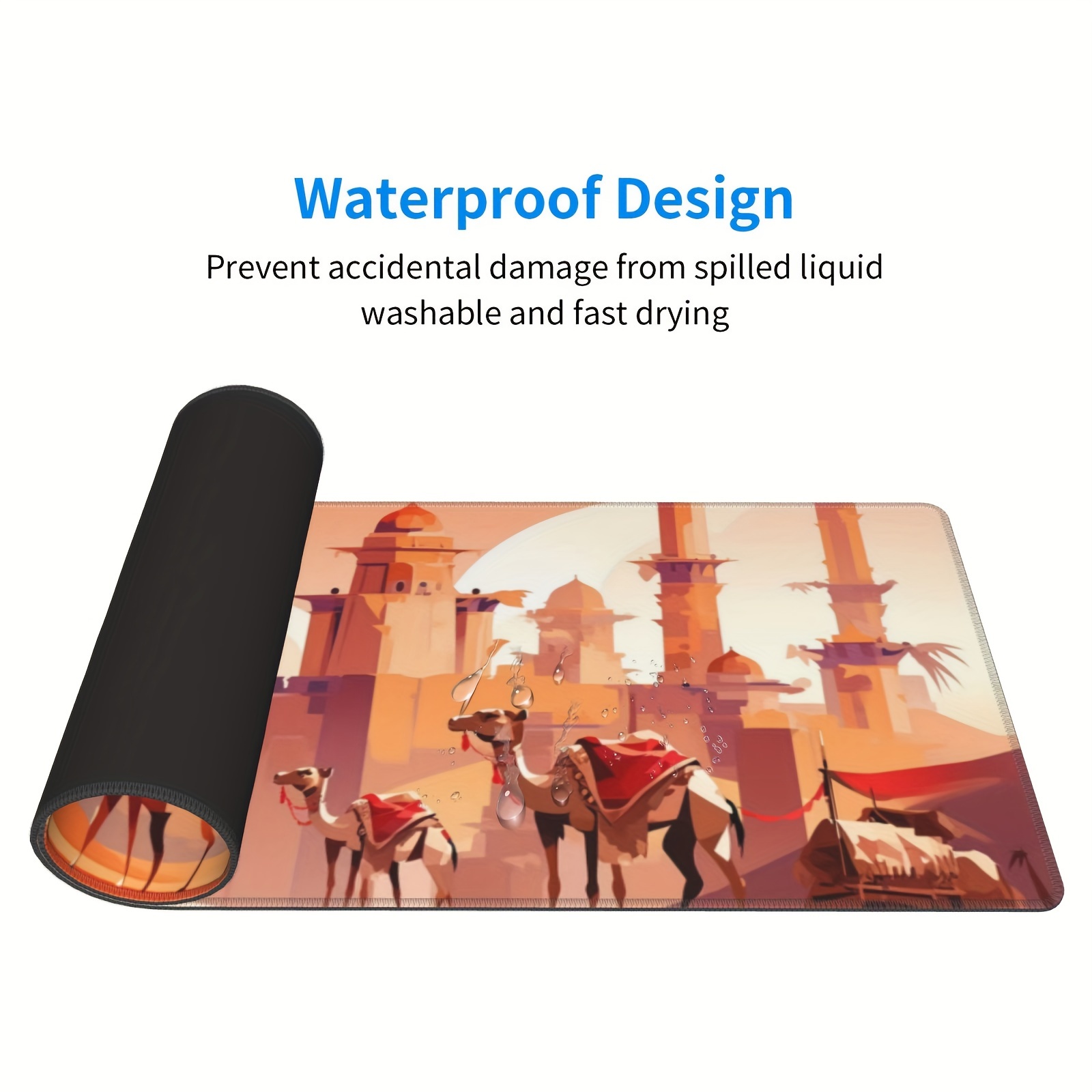 Waterfall Desk Accessories With Gel Wrist Support Soft Material