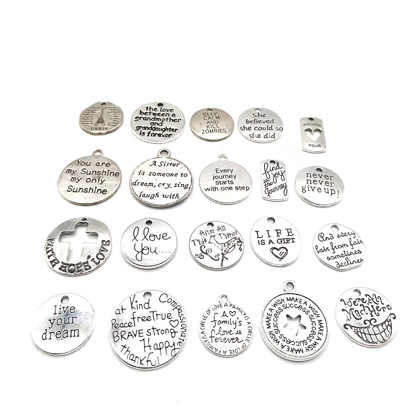 A z Metal Zinc Alloy Creative Letter Charms Fit Jewelry - Temu