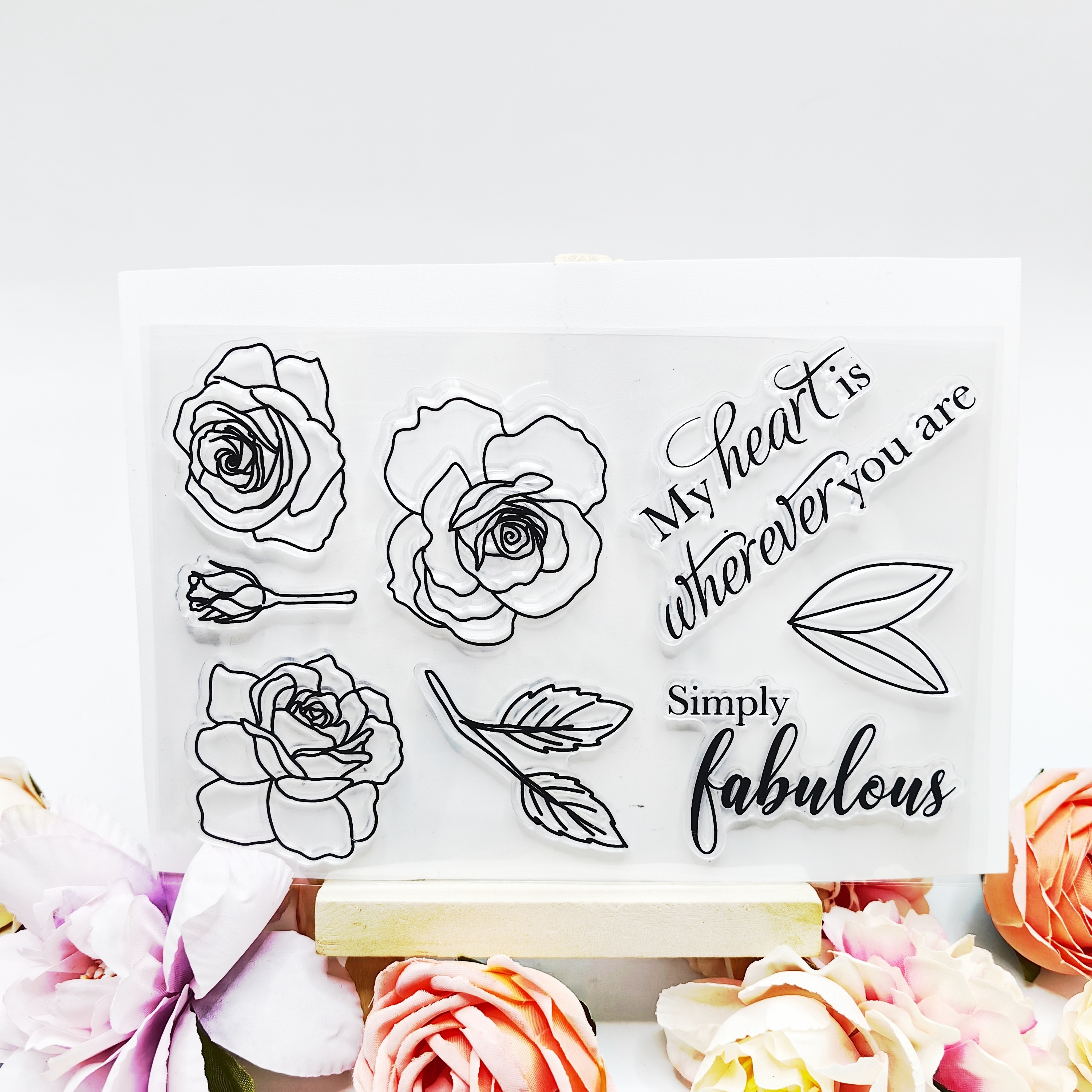 2023 New Flower Stamps Scrapbook Decoration Template Diy Greeting