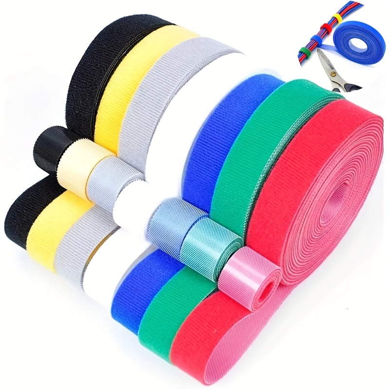 Each ) Releasable Cable Ties Hook And Loop Straps Hook And - Temu