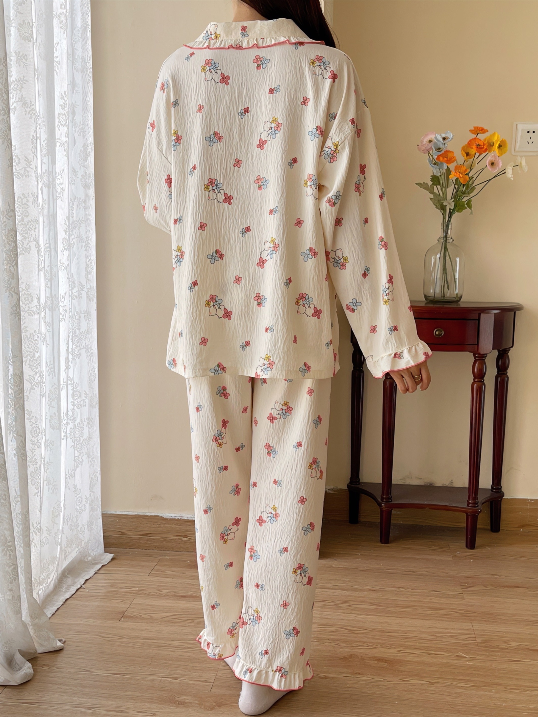 Summer Loungewear Set For Women Cartoon Girl Cotton Pajamas With Short  Sleeves And Long Pajama Pants Women In Sizes M 3XL From Duanxiu, $20.63