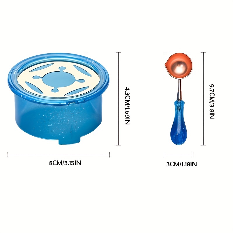 Wax Seal Spoon Transparent Handle Wax Sealing Stamp Melting - Temu