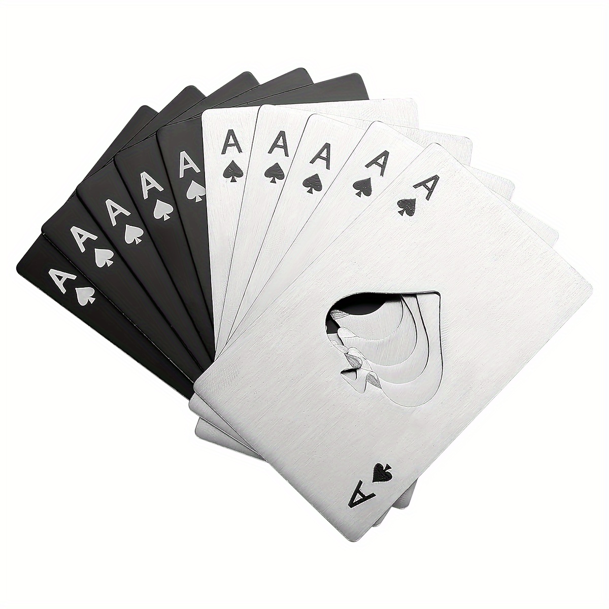 

Set Of 10/set Of 2 (silver, Black) Bottle , Made Of Stainless Steel - In Of Playing Cards, For Carrying In Wallets Or Pockets, Home Decor, Parties - An Ideal Gift .