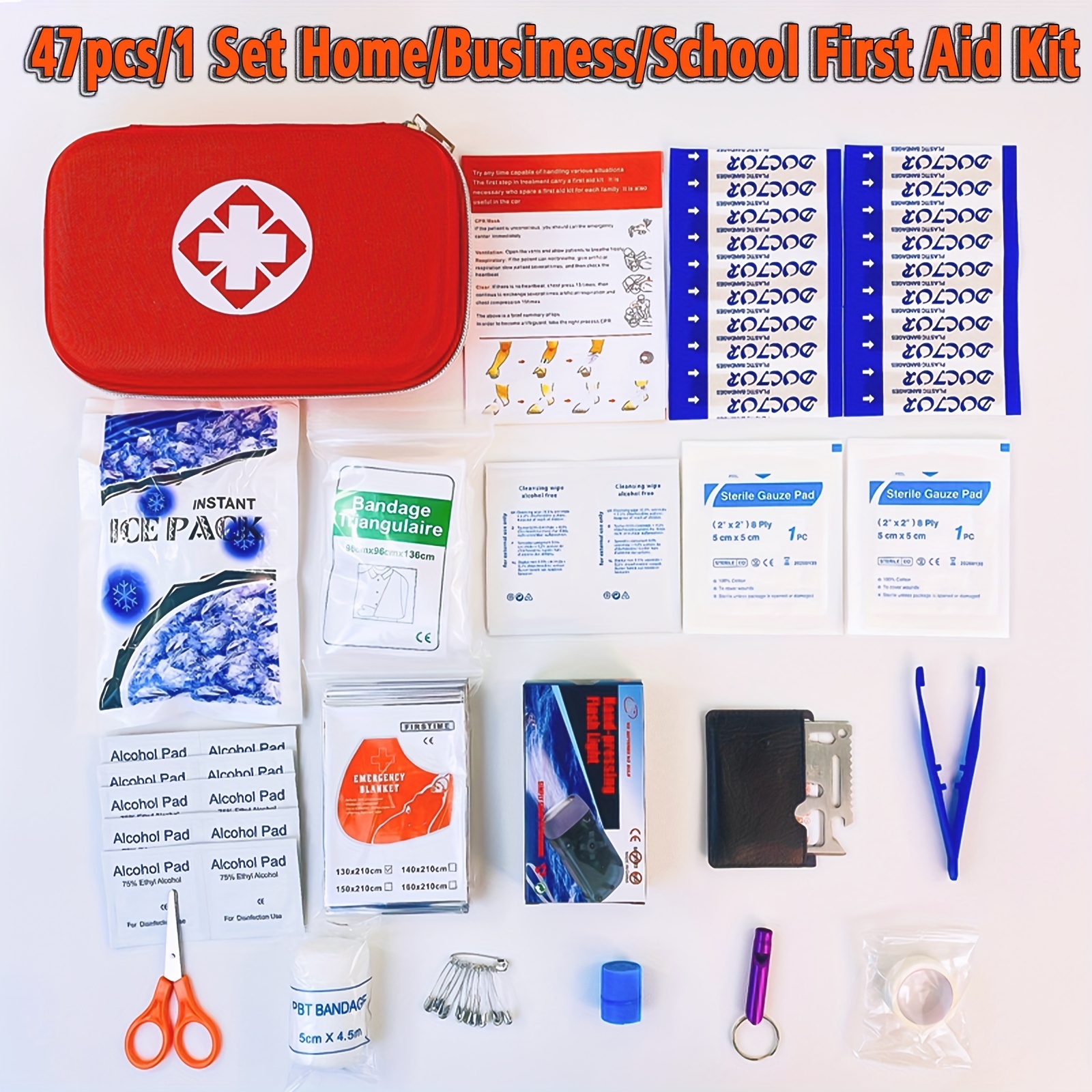First Aid Kit Includes First Aid Accessories Set Home - Temu
