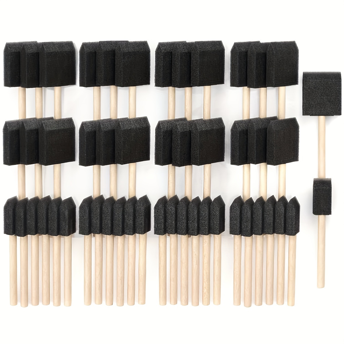2 inch Foam Sponge Wood Handle Paint Brush Set (Value Pack of 40) -  Lightweight and durable, 2 inch - Pack of 40 - Kroger