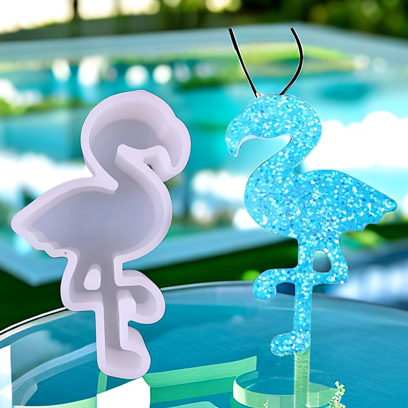 

1pc Flamingo Aromatherapy Hanging Pendant Silicone Mold Diy Car Aromatherapy Ornament Aromatherapy Candle Soap Making Silicone Mold