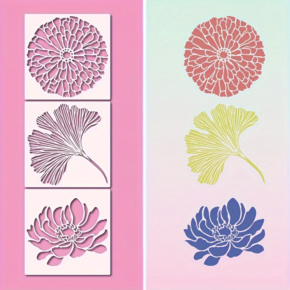 Flower Stencils For Painting Reusable Stencils For Painting - Temu