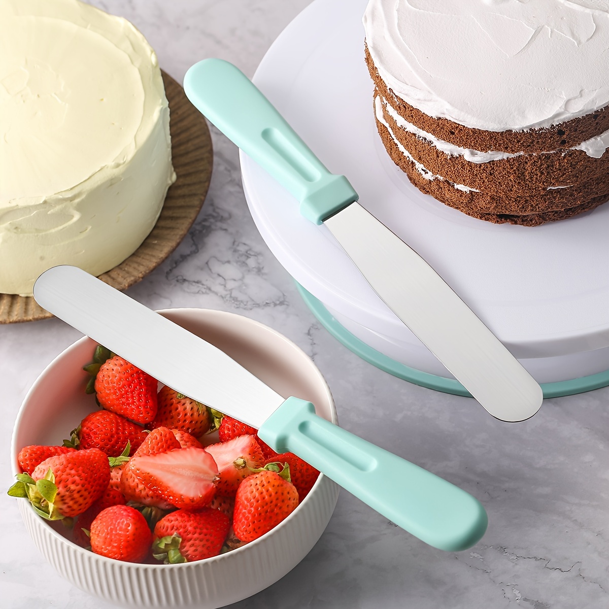WILTON - Icing Spatula - Angled Cake Frosting Spatula / Spreader Lot of 2
