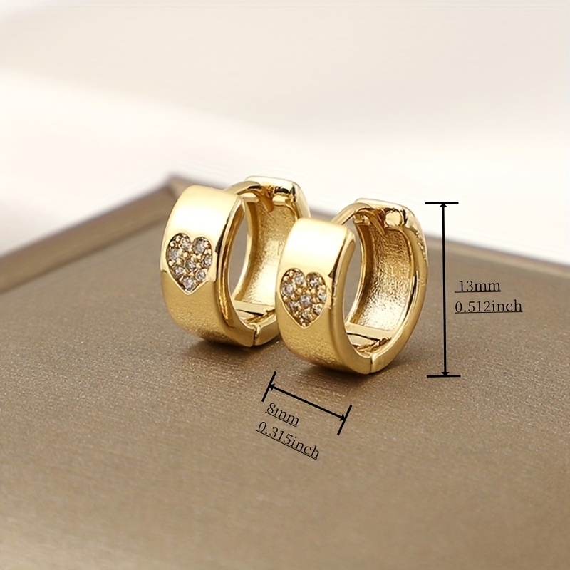 Heart Studded CZ Earrings - Perfect Gift for Any Occasion
