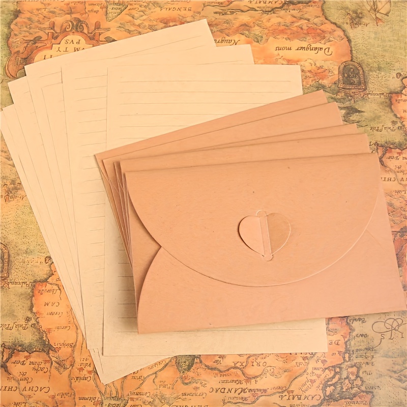 Mini enveloppe vintage en papier kraft brun, lettre d'invitation de  mariage, 12 pièces - AliExpress