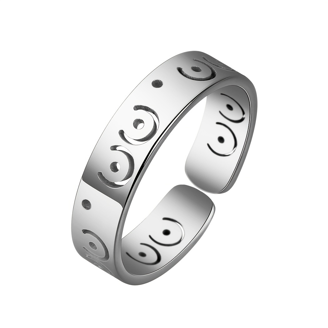 Stainless Steel Sexy Boobs Rings For Men Breast Cancer Patient Stainless  Steel Jewelry Adjustable Ring