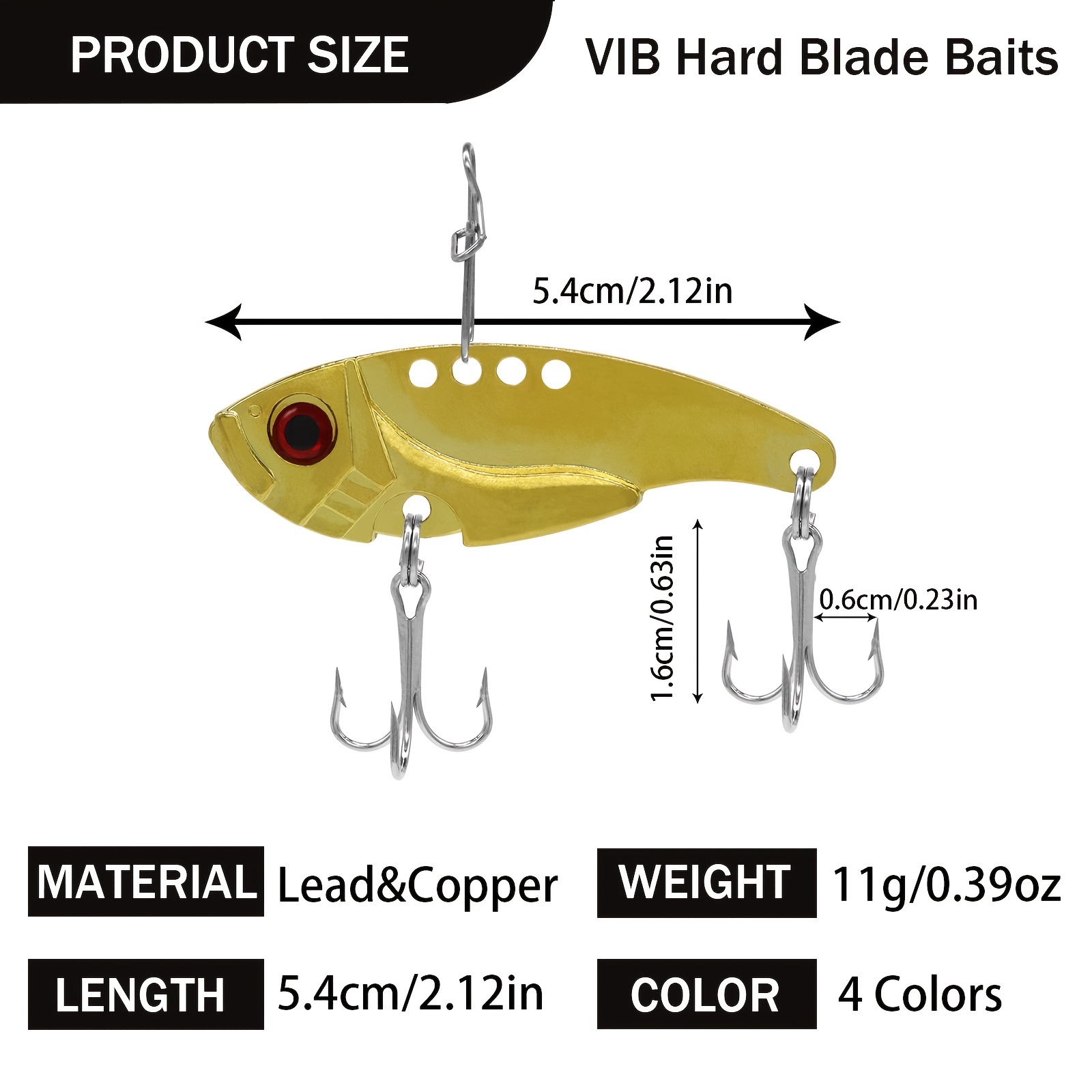 High quality Blade Baits Sharp Hooks Effective Fishing Ideal - Temu Canada
