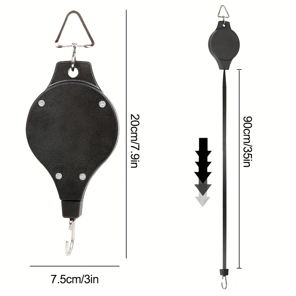 Retractable Hanging Basket Hook Adjustable Plant Pulley - Temu