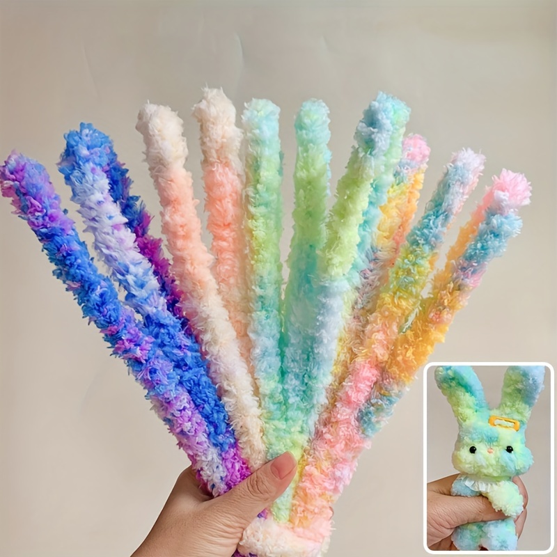 

1pc Super Thick And Dense Plush Yarn Twist Stick 15mm/0.59in Hair Root Handmade Diy Doll Little Milk Dog