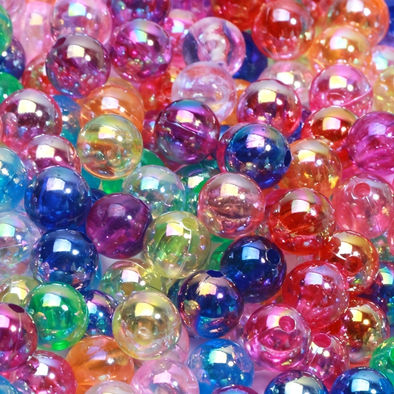 Acrylic Loose Spacer Beads Round Beads For Jewelry Making - Temu