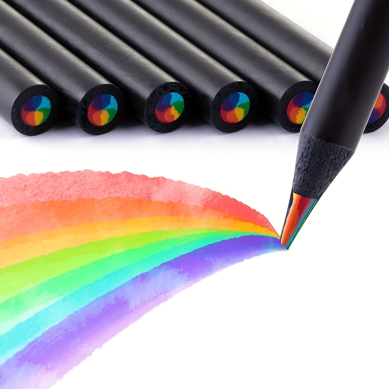 Hapikalor 12-Color Rainbow Pencils Aesthetic Jumbo Colored Pencils for  Adult Coloring Sketching Drawing, Cute Drawing Kit Fun Pencils Cool Gifts  Stuff