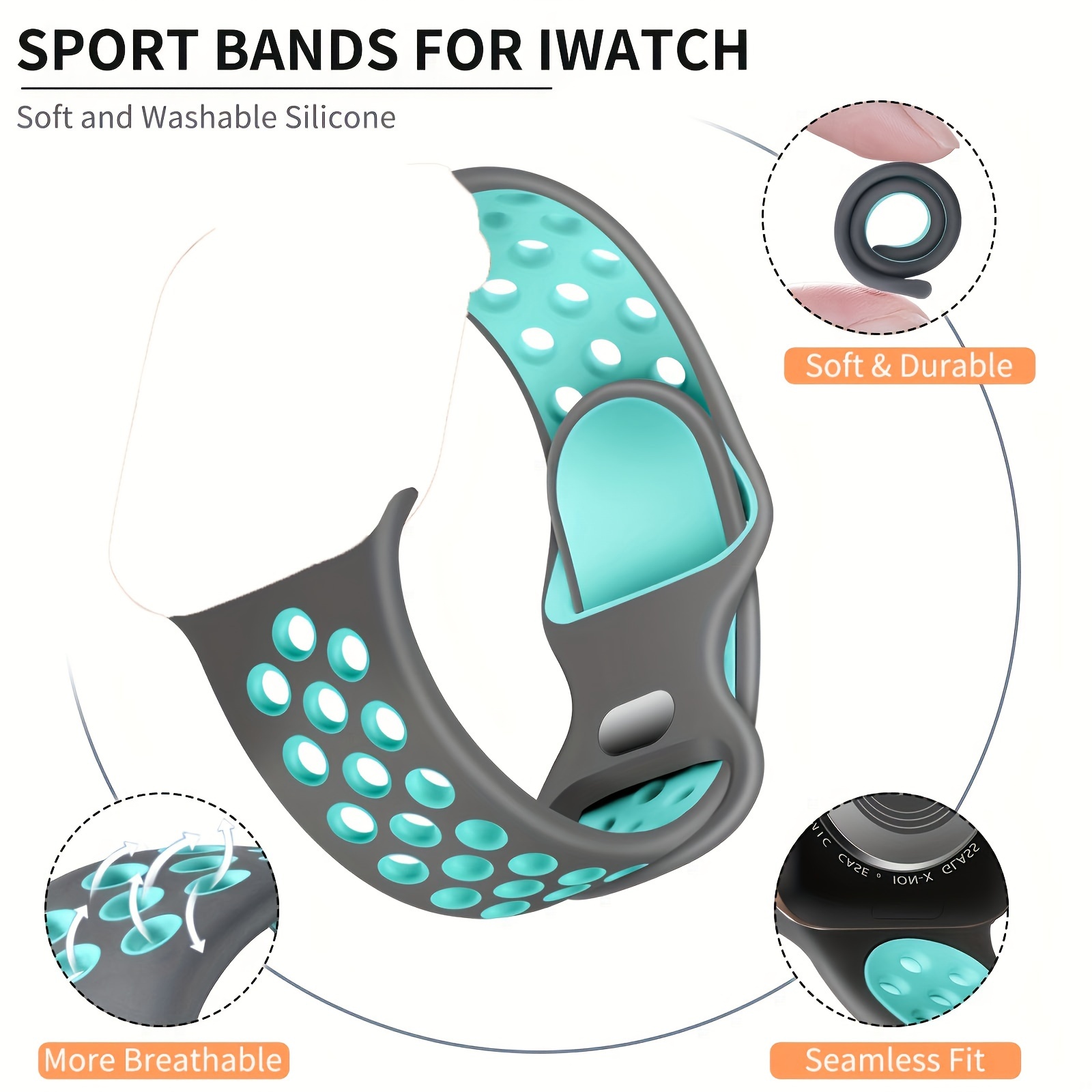 sport band compatible iwatch band 38mm 40mm 41mm 45mm 44mm Temu