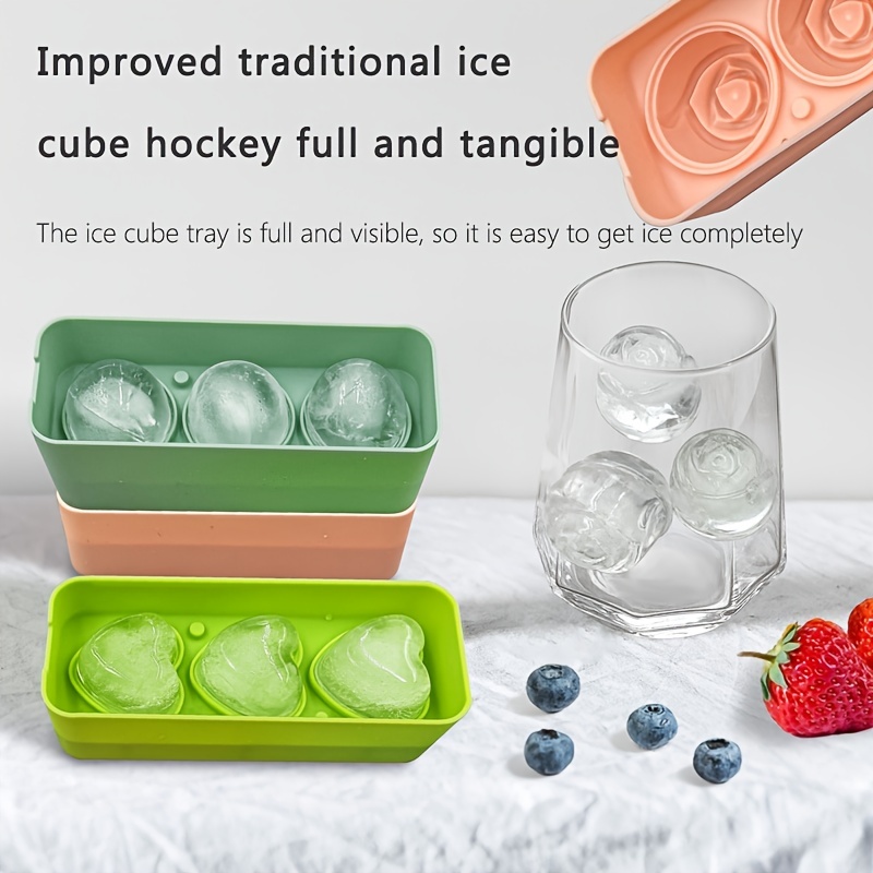 Heart Shaped Ice Cube Tray Flexible Food Grade Silicone Ice - Temu