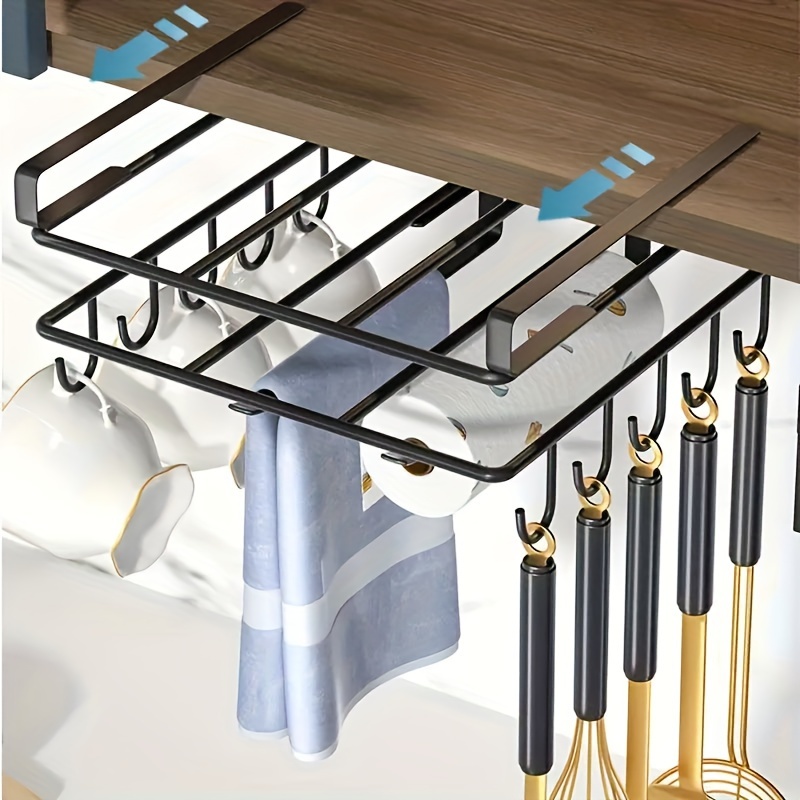 Household Stainless Steel Rag Rack, Kitchen Storage Rack, Punching