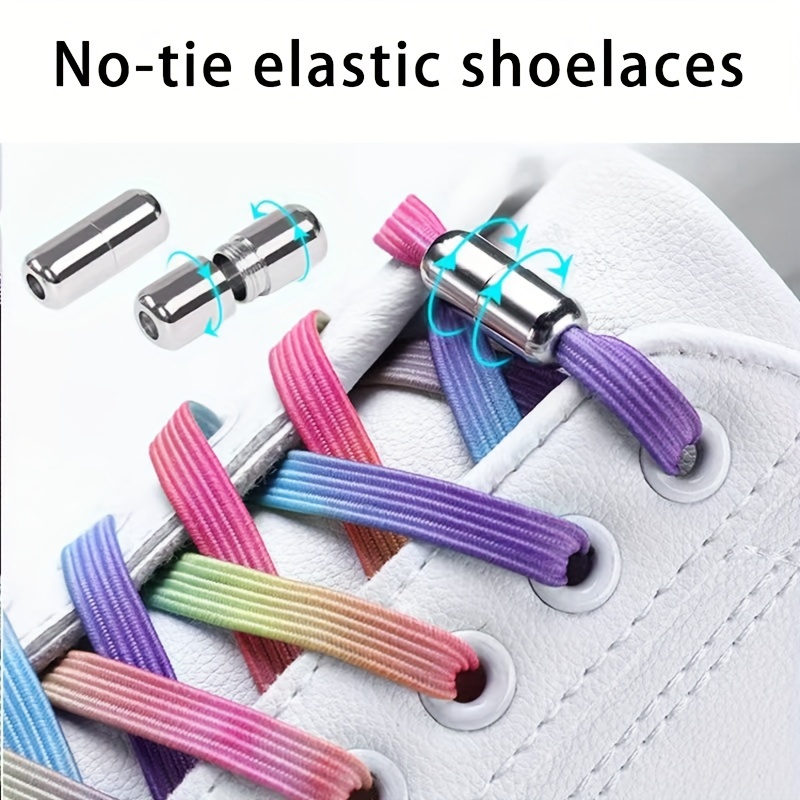 Elastic Laces Sneakers No Tie Shoelaces Flat Shoe Laces - Temu
