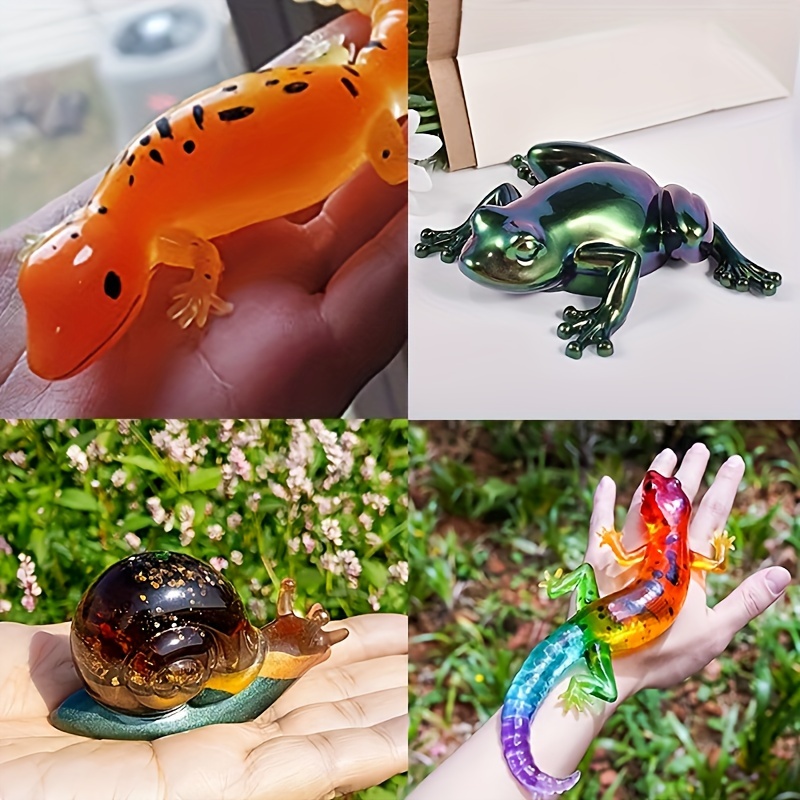 Animal Resin Molds 3d Lifelike Lizard Frog Snail Shapes - Temu