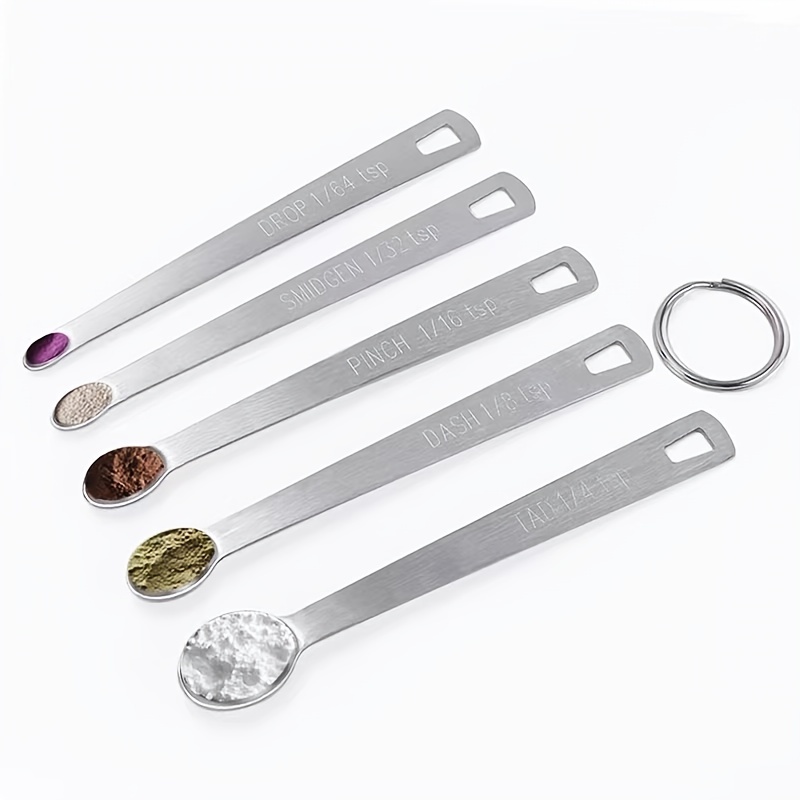 5PCS Small Measuring Spoons Set - Cuttte Stainless Steel Tiny
