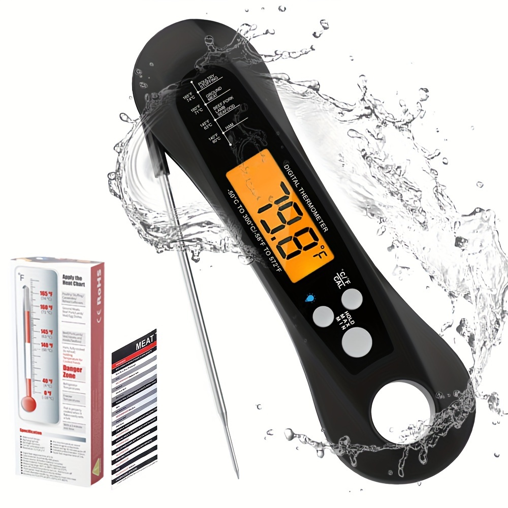 Meat Thermometers For Grilling, Meat Thermometer Digital, Meat Thermometer,  Digital Meat Thermometer With Probe, Waterproof Kitchen Instant Read Food  Thermometer For Cooking Baking Liquids Candy Grilling Bbq Air Fryer, Kitchen  Accessaries 