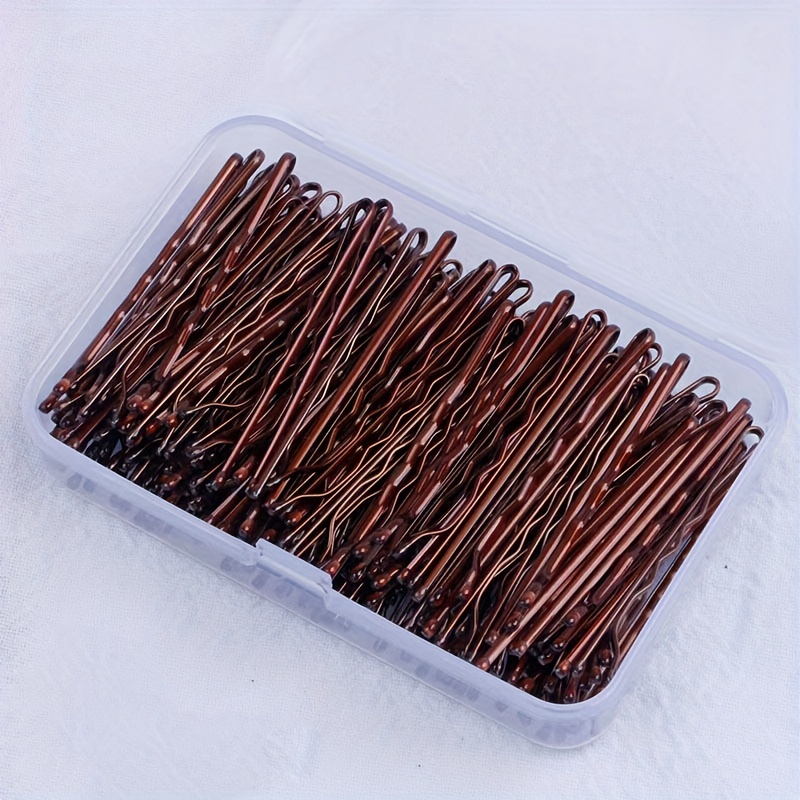 200 Pieces Bobby Pins U Hair Pins Hair Clips and 100 Pieces Rubber Hair  Bands with Storage Box for Girls and Women (Style 1)