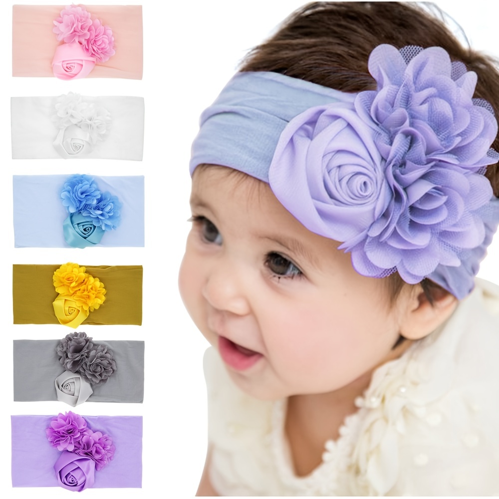 Soft Baby Hair Band Cute Fancy Baby Girl Nylon Headbands - Temu Canada