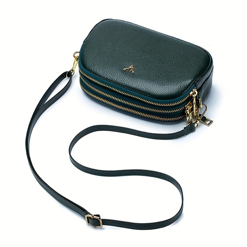 Women's Italian Leather Crossbody Bag in Black by Quince