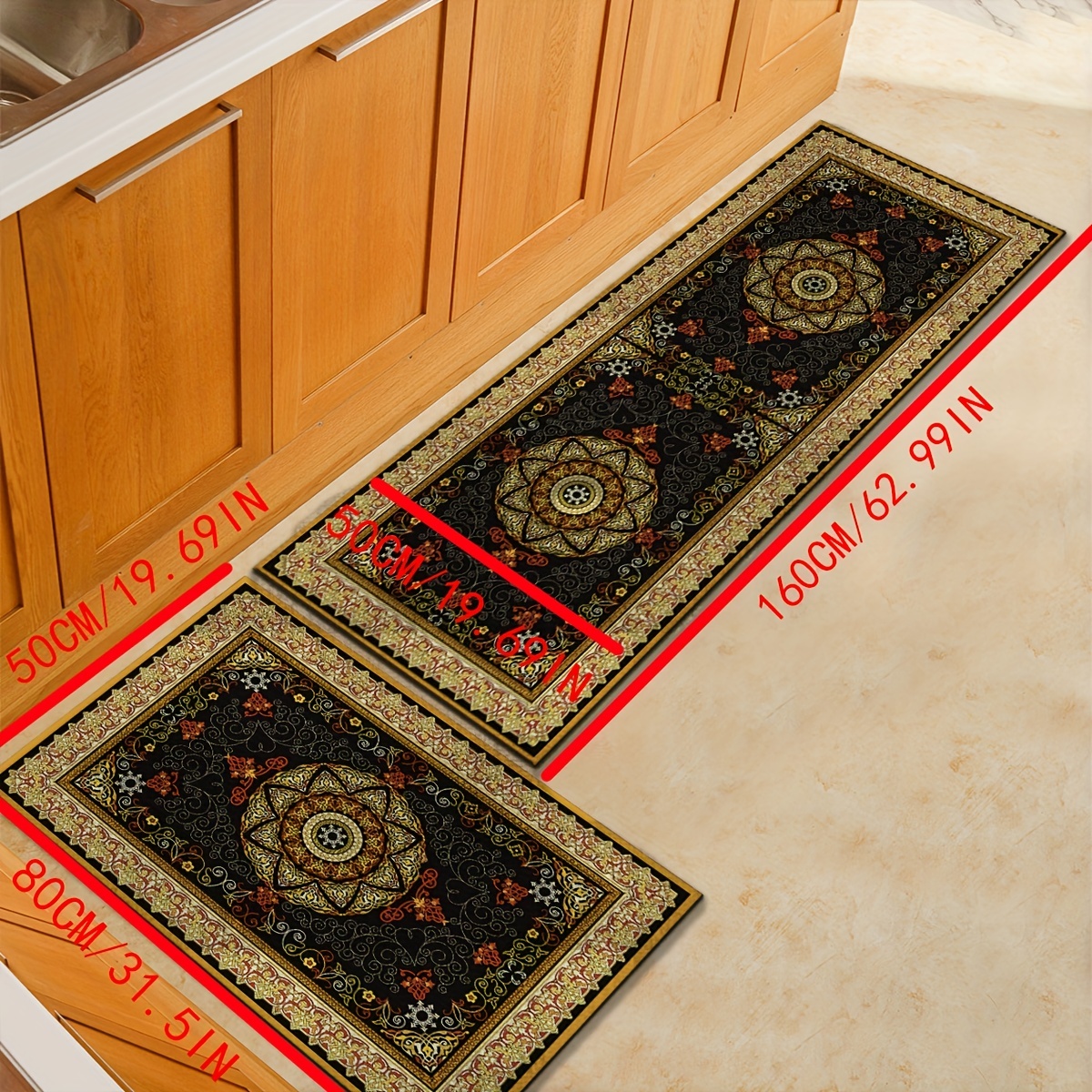 tapis de cuisine lot de 2 tapis de cuisine antidérapant tapis de