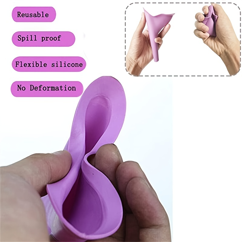 Women Urination Device Reusable Silicone Funnel Travel Camping