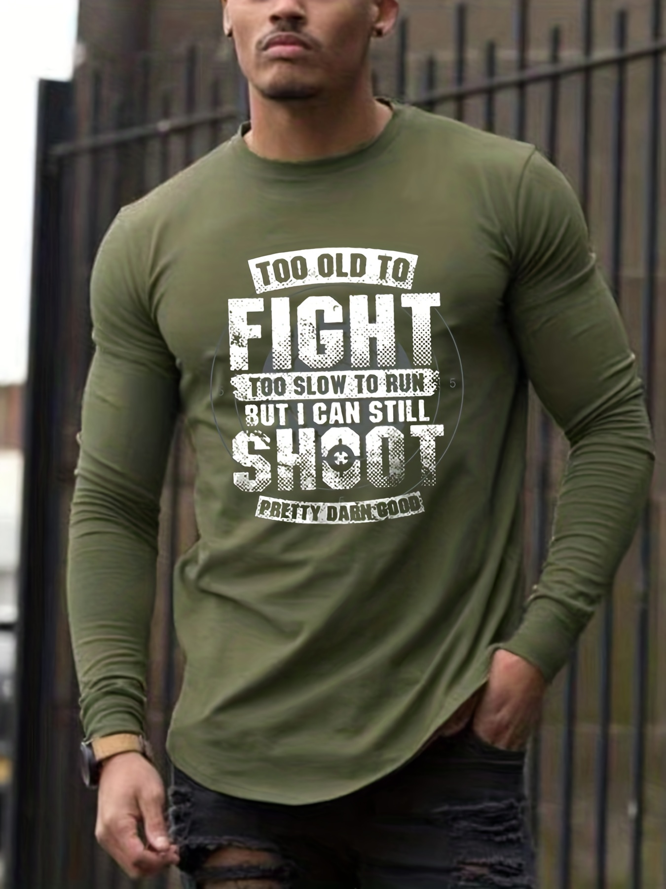 Old Fight Relaxed T shirt Men Plus Size Comfy Summer - Temu