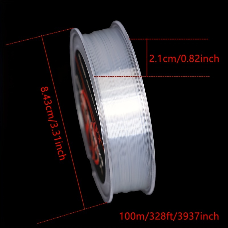 Clear Nylon Outdoor Fishing String Thread 1mm Dia. Boat/Cast Fishing Line  Hook Tying Gear Accessories 