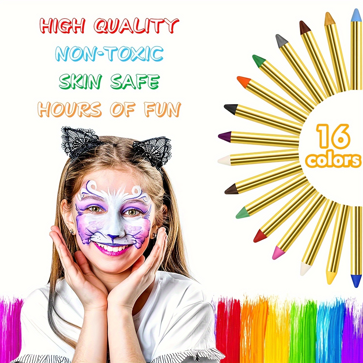 20 Colors Face Body Paint Oil Art Non Toxic Safe Kids Flash Tattoo