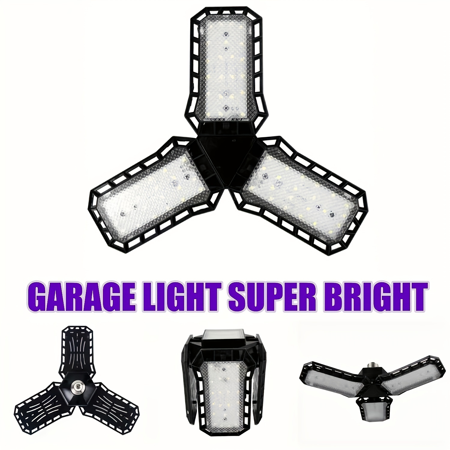 Led Garage Lights Deformable Led Garage Ceiling Lights 5 - Temu