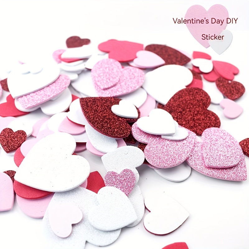 Valentine's Day Love Heart Eva Stickers, Diy Creative Foam Self