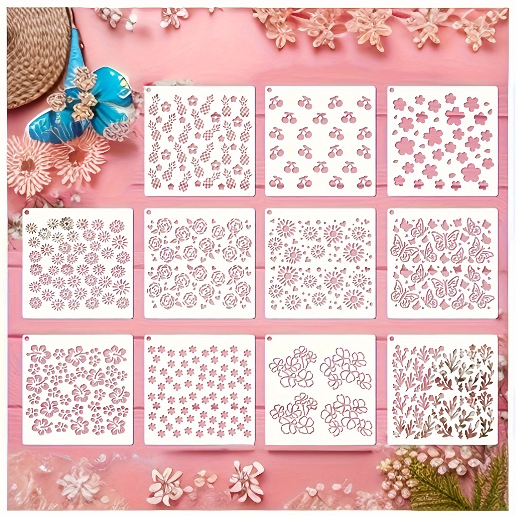  20PCS Cookie Stencils for Airbrushing, Royal Icing Stencils for Stencil  Genie Plaid Baking Stencils 5.5x5.5in Cookie Essential Stencils with Flower  Leavs Geometric Shapes for Biscuit Cake Coffee Decor : Home 
