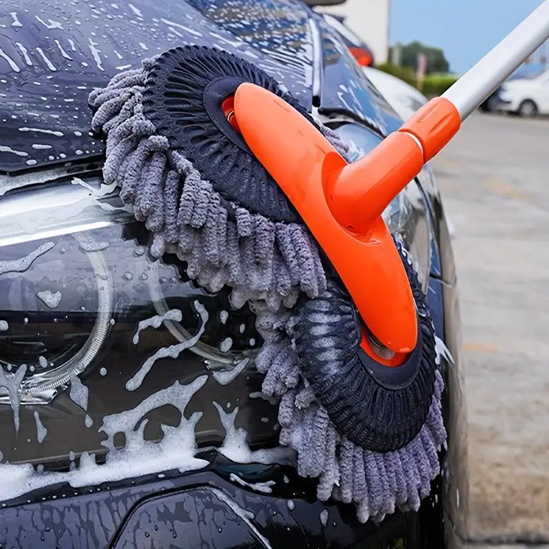 Rotating Car Wash Mop Telescopic Without Damaging The Car - Temu