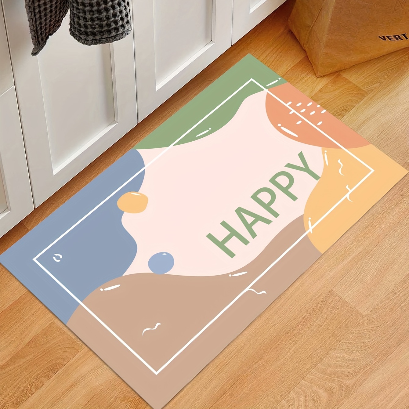 Color Block Pattern Carpet Door Floor Mat Kitchen Rug - Temu