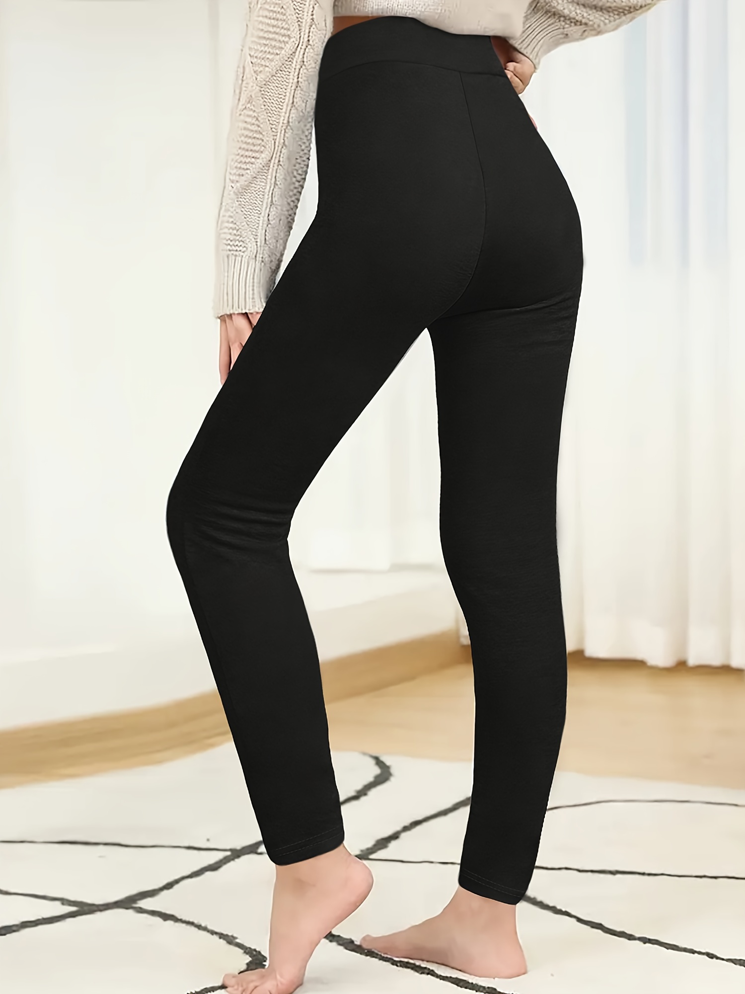 Fleece Lined Leggings Women Leopard Print Elastic Waist Cashmere Winter  Casual Pants Thermal Running Workout Leggings : : Clothing, Shoes  