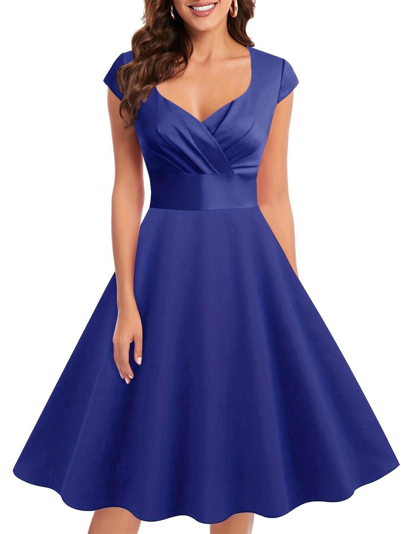 Sexy Royal Blue Gold Zipper Front Plunge Midi Dress – SEXY AFFORDABLE  CLOTHING